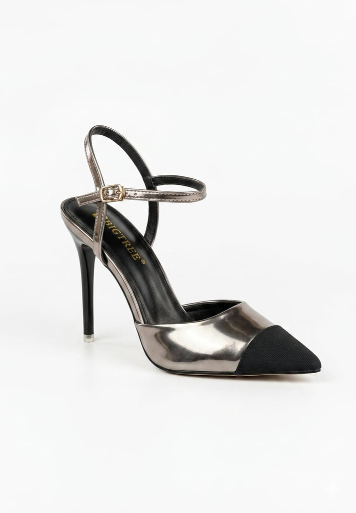 Metallic Heel (Black, 36)